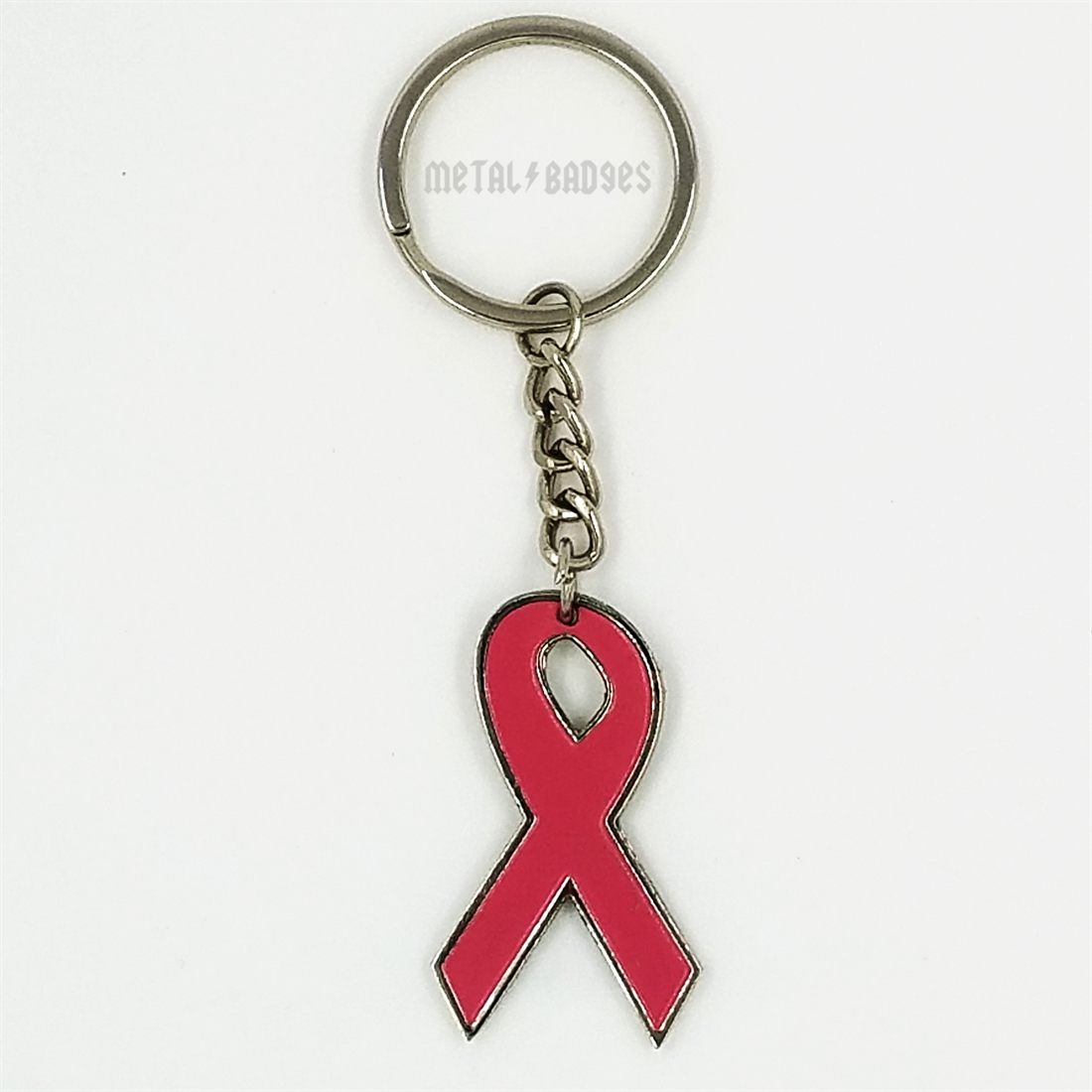 Awareness Ribbon Keychain - Enamel Colour finish, Metal Keychains by Metal Badges