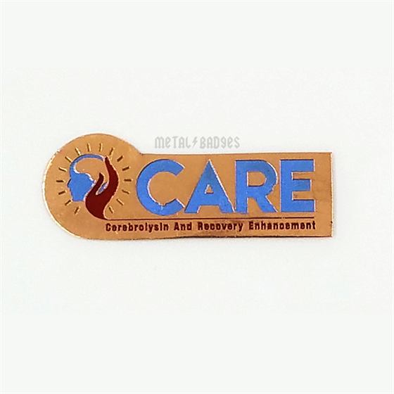 Care Logo Lapel Badge - Enamel Colour finish Corporate Logo Badges | Metal Badges