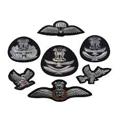 Indian Air Force Badge - Design 02 - Polished Gold finish Defence | Metal Badges