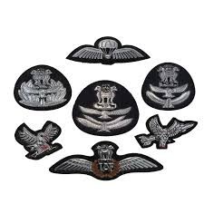 Indian Air Force Badge - Design 02 - Polished Gold finish, Defence by Metal Badges