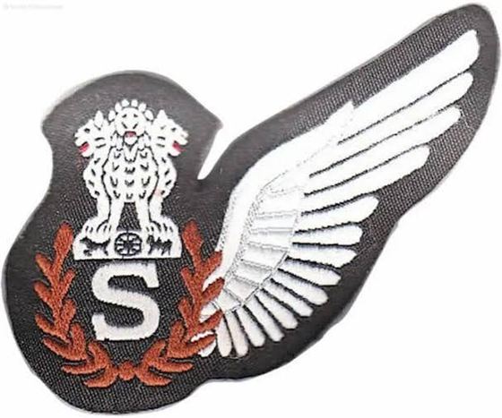 Indian Air Force Badge - Design 04 - Polished Gold finish Defence | Metal Badges