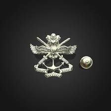 Indian Air Force Badge - Design 06 - Polished Gold finish, Defence by Metal Badges