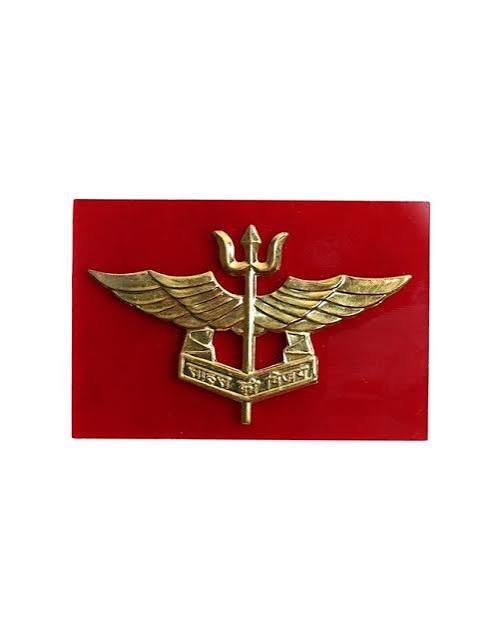 Indian Air Force Badge - Design 07 - Polished Gold finish, Defence by Metal Badges
