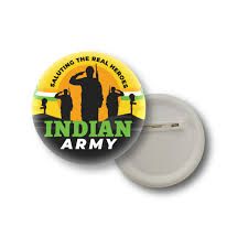 Indian Air Force Badge - Design 13 - Polished Gold finish, Defence by Metal Badges