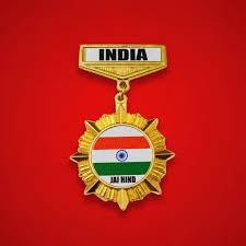 Indian Air Force Badge - Design 15 - Polished Gold finish Defence | Metal Badges