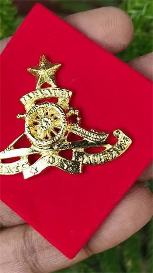 Indian Army Badge - Design 26 - Polished Gold finish Defence | Metal Badges