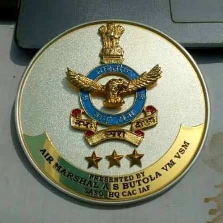 Indian Army Badge - Design 28 - Polished Gold finish Defence | Metal Badges