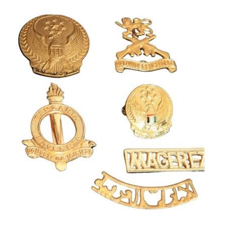 Indian Army Badge - Design 34 - Polished Gold finish Defence | Metal Badges