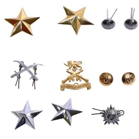 Indian Army Badge - Design 41 - Polished Gold finish, Defence by Metal Badges