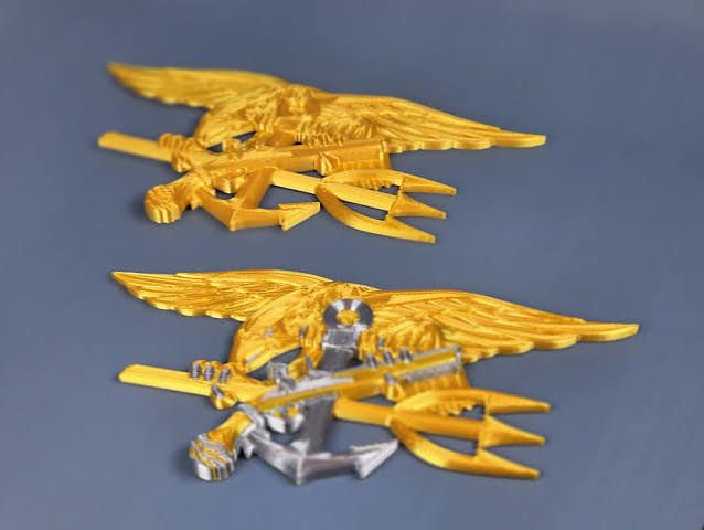 Indian Navy Badge - Design 44 - Polished Gold finish, Defence by Metal Badges