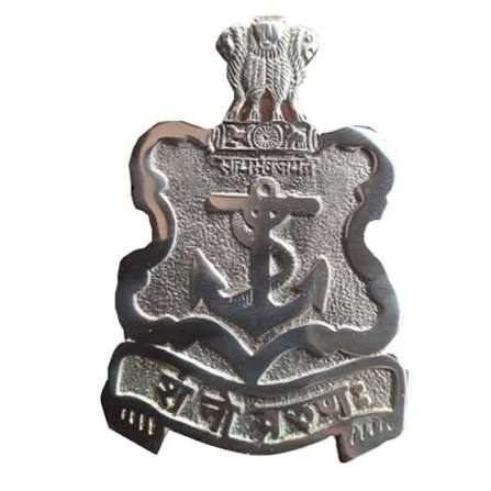 Indian Navy Badge - Design 52 - Polished Gold finish, Defence by Metal Badges
