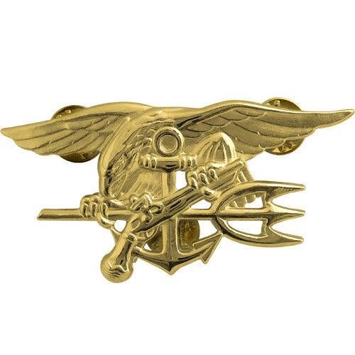 Indian Navy Badge - Design 53 - Polished Gold finish, Defence by Metal Badges