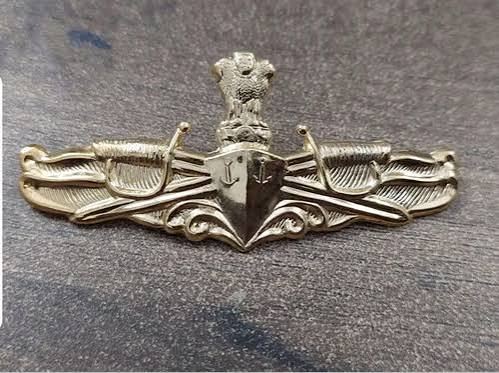 Indian Navy Badge - Design 58 - Polished Gold finish Defence | Metal Badges