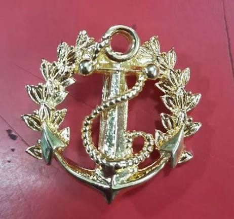 Indian Navy Badge - Design 62 - Polished Gold finish, Defence by Metal Badges