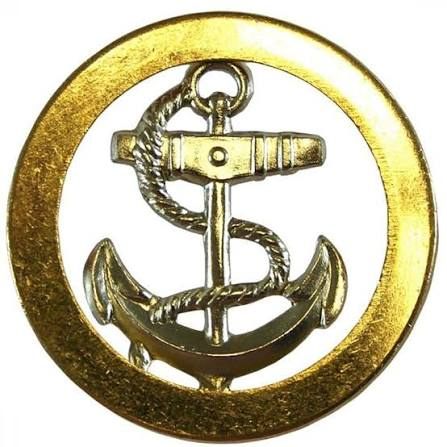 Indian Navy Badge - Design 64 - Polished Gold finish, Defence by Metal Badges