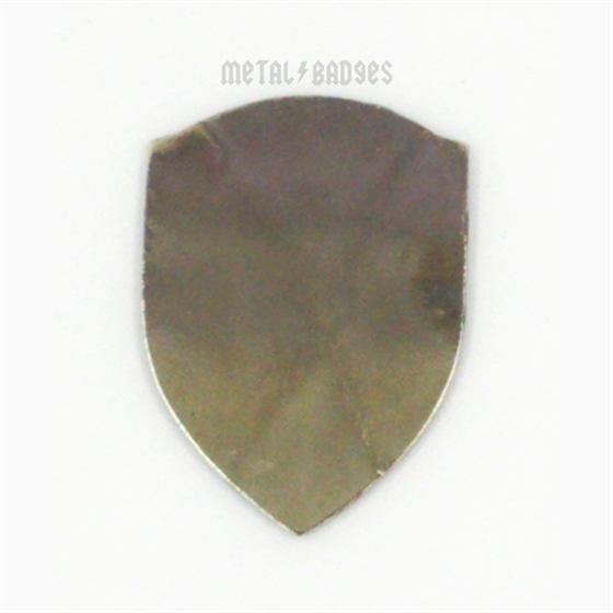 Die-Struck Shield Blank - Silver/Nickel finish Die Struck Metal Badges | Metal Badges