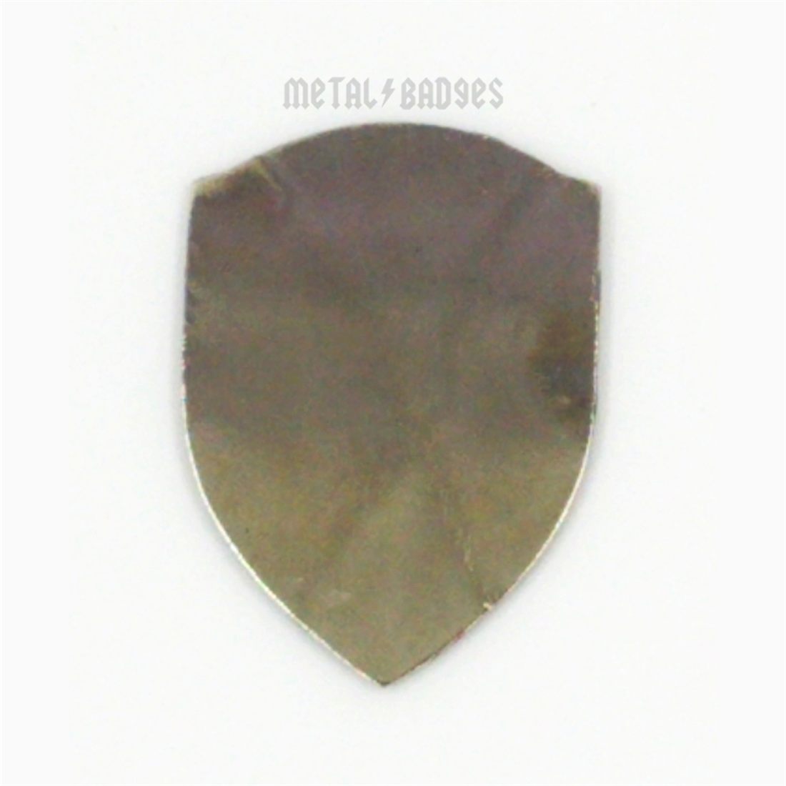 Die-Struck Shield Blank - Silver/Nickel finish, Die Struck Metal Badges by Metal Badges
