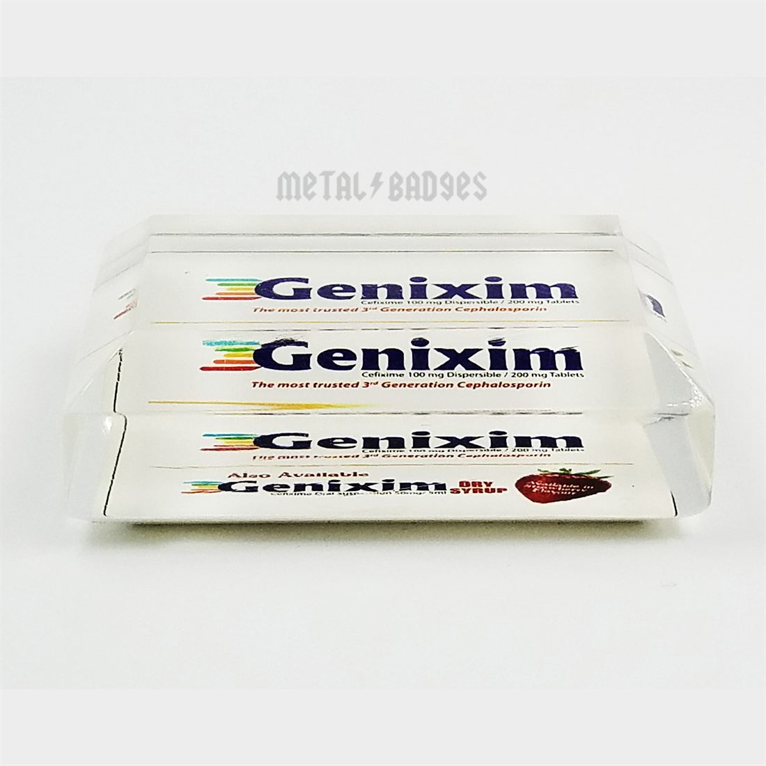 Genixim Crystal Paperweight - Crystal Clear finish, Acrylic Paperweights & Gifts by Metal Badges