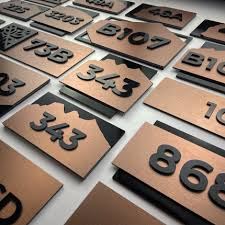 Building & Room Signboard - Design 07 - Brushed Steel finish Hospitality | Metal Badges