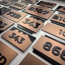 Building & Room Signboard - Design 07 - Brushed Steel finish, Hospitality by Metal Badges