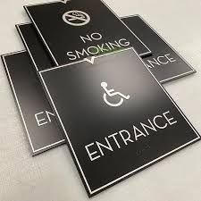 Building & Room Signboard - Design 09 - Brushed Steel finish, Hospitality by Metal Badges
