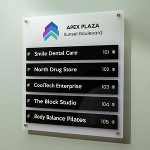 Building & Room Signboard - Design 10 - Brushed Steel finish Hospitality | Metal Badges
