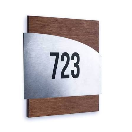 Building & Room Signboard - Design 12 - Brushed Steel finish Hospitality | Metal Badges