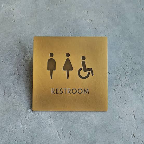 Building & Room Signboard - Design 13 - Brushed Steel finish Hospitality | Metal Badges