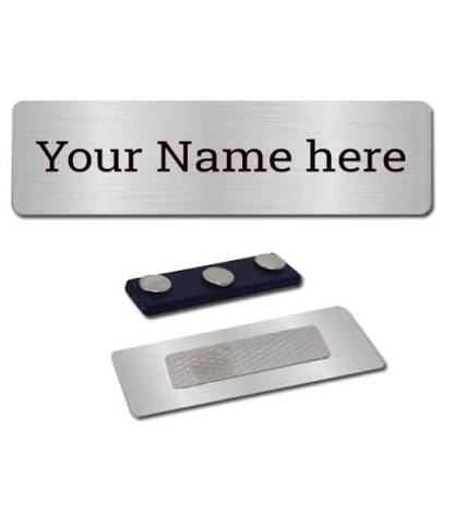 Hotel Name Plate - Design 17 - Brushed Steel finish Hospitality | Metal Badges
