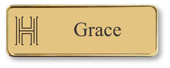 Hotel Name Plate - Design 20 - Brushed Steel finish Hospitality | Metal Badges