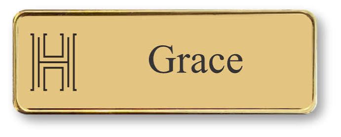 Hotel Name Plate - Design 20 - Brushed Steel finish, Hospitality by Metal Badges