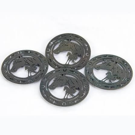 Custom Metal Coaster - Design 36 - Brushed Steel finish Hospitality | Metal Badges