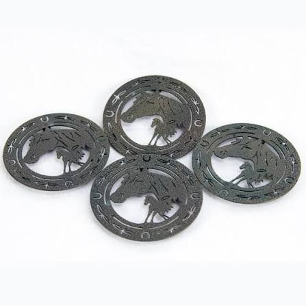 Custom Metal Coaster - Design 36 - Brushed Steel finish, Hospitality by Metal Badges