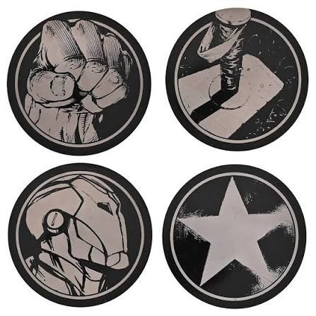 Custom Metal Coaster - Design 37 - Brushed Steel finish, Hospitality by Metal Badges