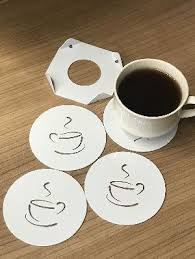 Custom Metal Coaster - Design 39 - Brushed Steel finish Hospitality | Metal Badges