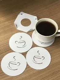 Custom Metal Coaster - Design 39 - Brushed Steel finish, Hospitality by Metal Badges