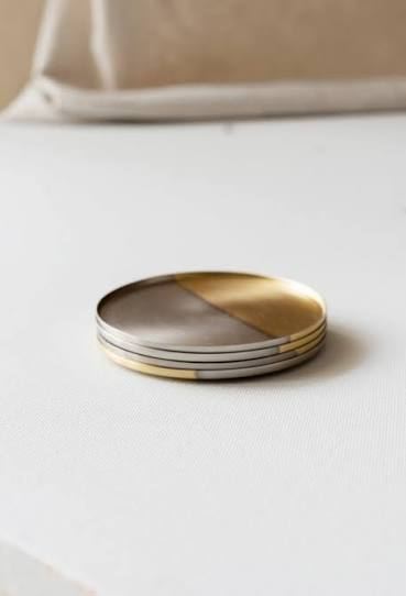 Custom Metal Coaster - Design 43 - Brushed Steel finish Hospitality | Metal Badges