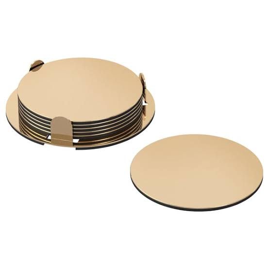 Custom Metal Coaster - Design 45 - Brushed Steel finish, Hospitality by Metal Badges