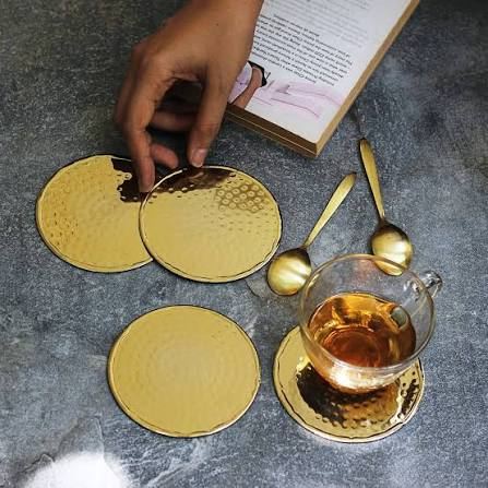Custom Metal Coaster - Design 48 - Brushed Steel finish Hospitality | Metal Badges