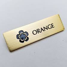 Hospitality Name Badge - Design 52 - Brushed Steel finish Hospitality | Metal Badges