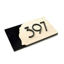 Metal Room Number Plate - Design 75 - Brushed Steel finish Hospitality | Metal Badges