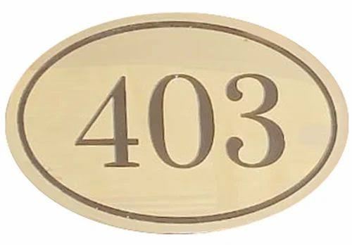Metal Room Number Plate - Design 78 - Brushed Steel finish Hospitality | Metal Badges