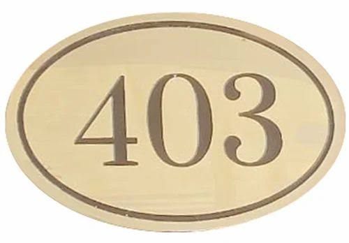 Metal Room Number Plate - Design 78 - Brushed Steel finish, Hospitality by Metal Badges