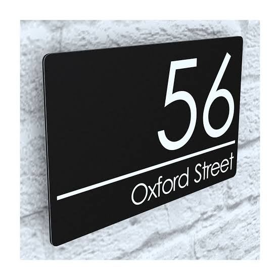 Metal Room Number Plate - Design 83 - Brushed Steel finish Hospitality | Metal Badges