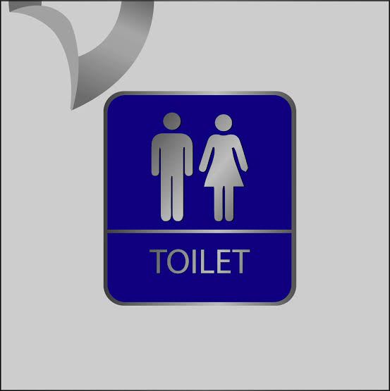 Metal Toilet Sign - Design 101 - Brushed Steel finish Hospitality | Metal Badges