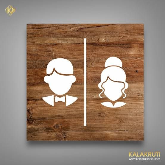 Metal Toilet Sign - Design 85 - Brushed Steel finish, Hospitality by Metal Badges
