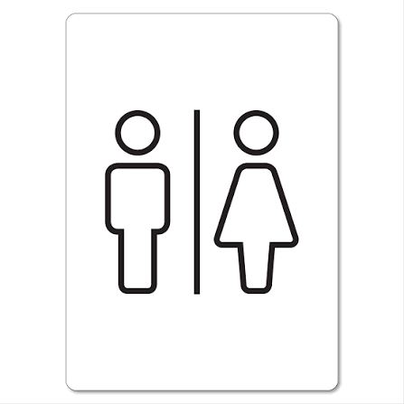 Metal Toilet Sign - Design 86 - Brushed Steel finish Hospitality | Metal Badges