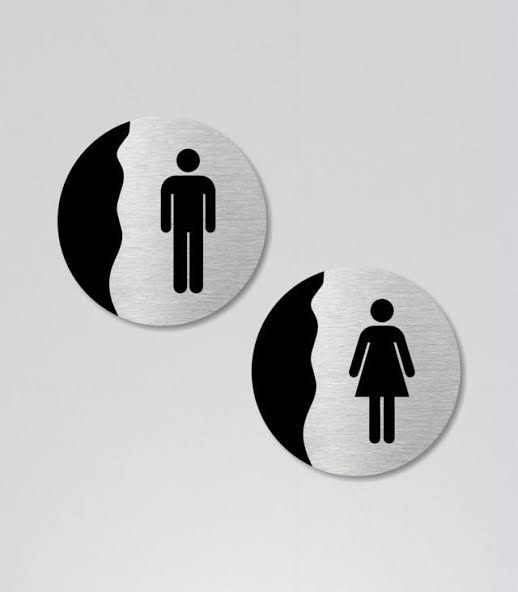 Metal Toilet Sign - Design 88 - Brushed Steel finish, Hospitality by Metal Badges