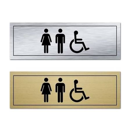 Metal Toilet Sign - Design 89 - Brushed Steel finish Hospitality | Metal Badges