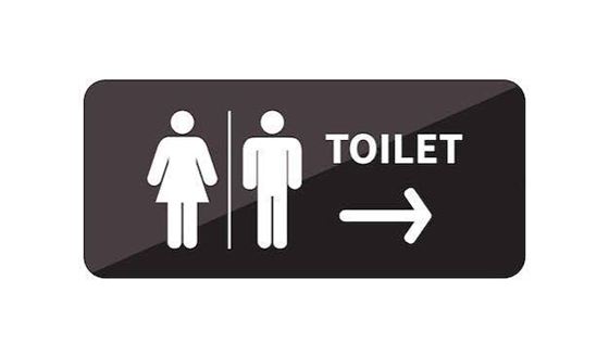 Metal Toilet Sign - Design 90 - Brushed Steel finish Hospitality | Metal Badges